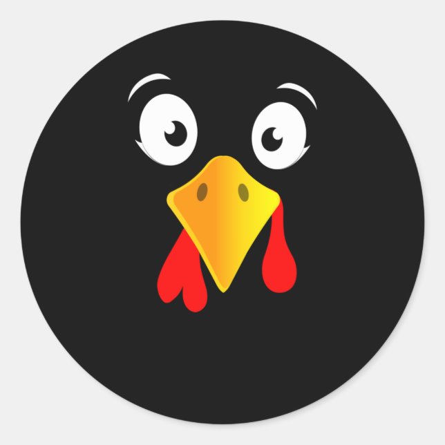 Adesivo Engraçado Turquia encara Dia de Ação de Graças (Frente)