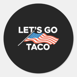 Adesivo Engraçado Vamos americano de Bandeira Go Taco