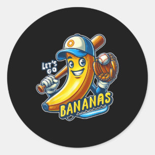 Adesivo Engraçado Vamos Bananas Cuja Fruta de Banana Jogue