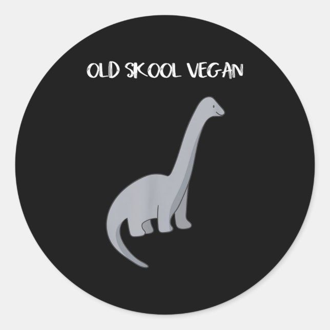 Adesivo Engraçado Vegan T Shirt Com Imagem De Dinossauro (Frente)