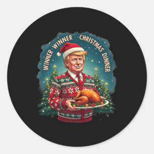 Adesivo Engraçado Vencedor do Humor no Natal, Christma