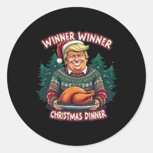 Adesivo Engraçado Vencedor do Humor no Natal, Christma