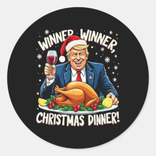 Adesivo Engraçado Vencedor do Trump Janto de Natal Xmas Me