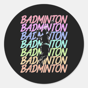 Adesivo Engraçado Vintage Badminton Shuttle Badminton Play