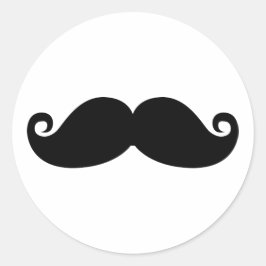 Adesivo Engraçado Vintage Black Mustache
