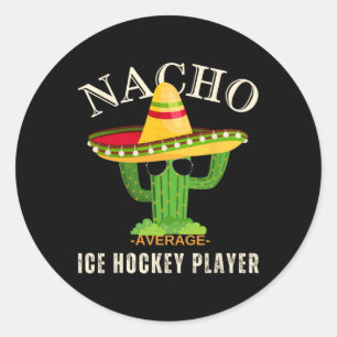 Adesivo Engraçado Vintage Nacho Gerente Média de Hóquei no