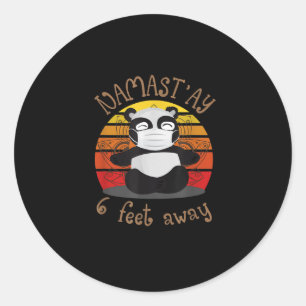 Adesivo Engraçado Vintage Namaste Panda Namast 6 Pés De Di