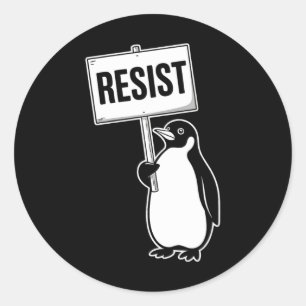 Adesivo Engraçado Vintage Penguin resiste a pinguins Legal