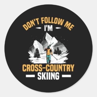 Adesivo Engraçado Winter Sport Snow Cross-country Skiing A