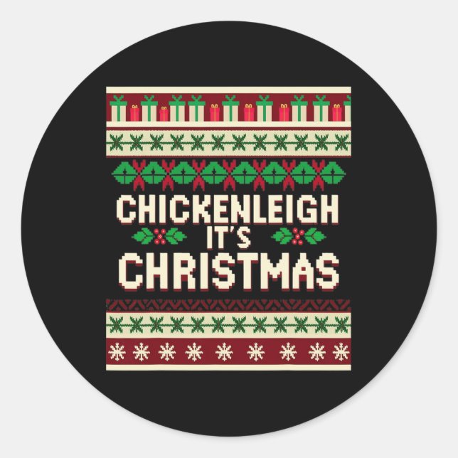 Adesivo Engraçado Xmas Chickenleigh É Natal (Frente)