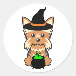 Adesivo Engraçado yorkshire terrier dog é uma bruxa