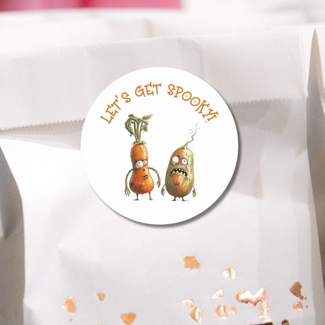 Adesivo Engraçado zombie vegetais no Halloween (Criador carregado)