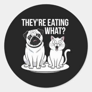 Adesivo Engraçados estão comendo os cães que estão comendo