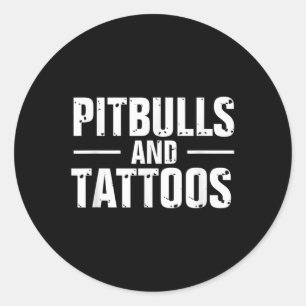 Adesivo Engraçados Pitbulls E Tattoos Trendy Cães Cachorro