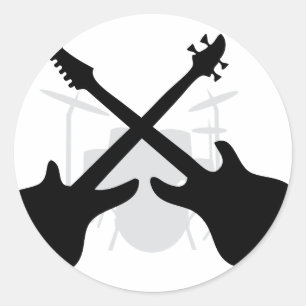 Adesivo engrenagem da banda - baixo eguitar dos cilindros