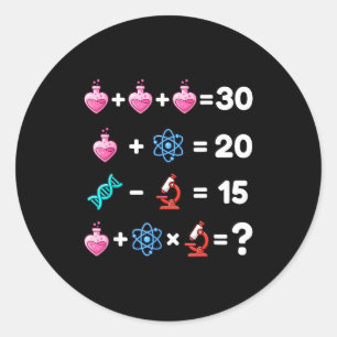 Adesivo Enigma de Matemática de Ciência do Vale Química Bi