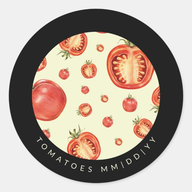 Adesivo Enlatamento | Data | Tomates (Frente)