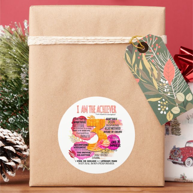 Adesivo Enneagram Tipo 3 - Eu Sou O Achiever (Feriado)