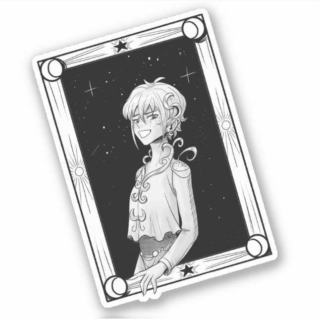 Adesivo Enquadrado por Estrelas (Frente)