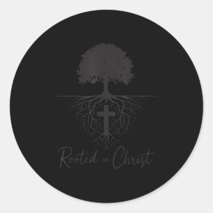 Adesivo Enraizado em Cristo Cristão Meninos Homens Deus Fi