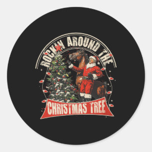 Adesivo Enroscando O Pau Engraçado Do Cowboy De Natal