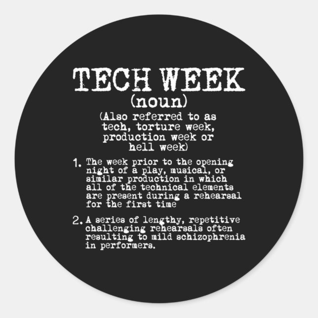 Adesivo Ensaio do Teatro de Definição da Semana Técnica (Frente)