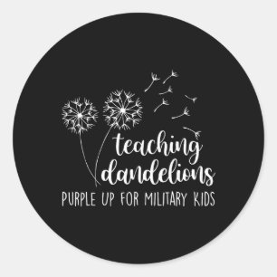 Adesivo Ensinando Dandelion Roxo para Crianças Militares