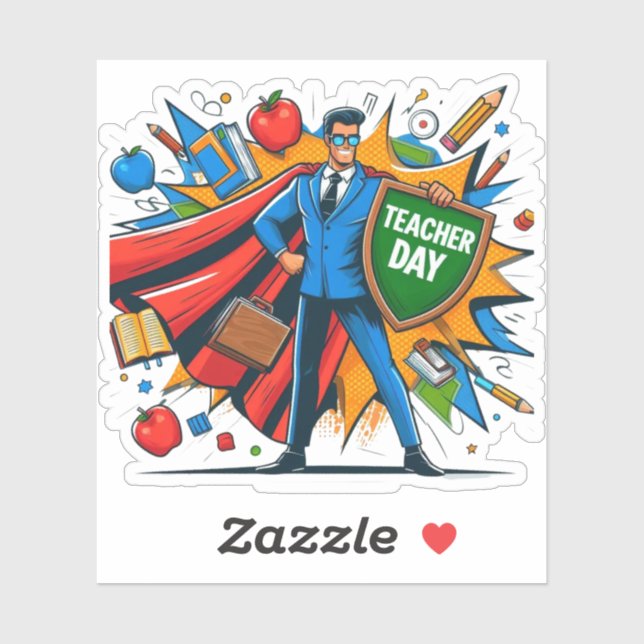 Adesivo Ensinar É Minha Superpotência Engraçada Apreciação (Folha)