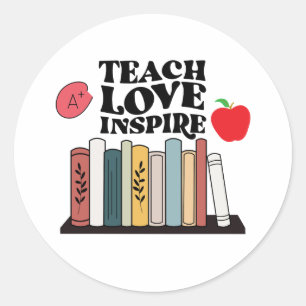 Adesivo Ensine Amor Inspire Apreciação de Professores Ensi