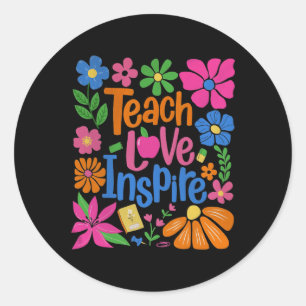 Adesivo Ensine Amor Inspire De Volta à Escola