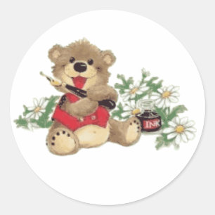 Adesivo Ensine-me escrever o urso trasnparent
