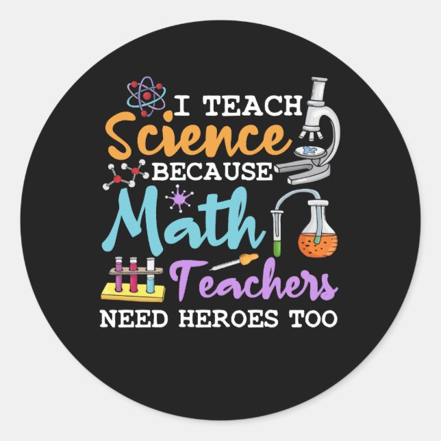 Adesivo Ensino Ciência Porque Professores De Matemática Pr (Frente)