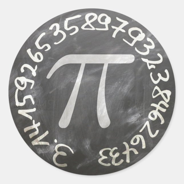 Adesivo Ensino De Chalkboard Pi Day Pi Day (Frente)