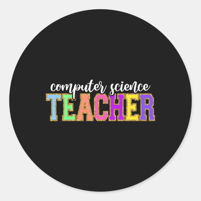 Adesivo Ensino de Ciência da Computação Professora de Ensi (Frente)