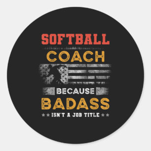 Adesivo Ensino De Softball Engraçado Presente Para Homens,
