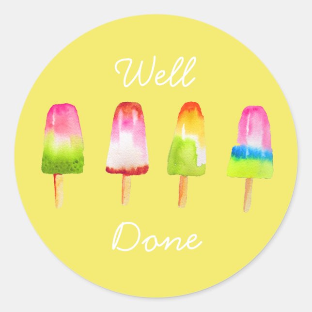 Adesivo Ensino fofo de geleiras de verão (Frente)