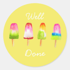 Adesivo Ensino fofo de geleiras de verão