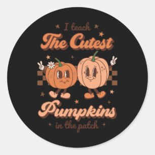 Adesivo Ensino Os Pumpkins Mais Bonitos No Patch Retro Tea