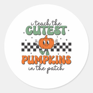 Adesivo Ensino Os Pumpkins Mais Bonitos No Patch Retro Tea