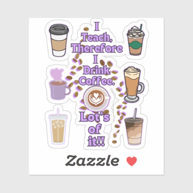 Adesivo Ensino, portanto, que bebo café (Folha)