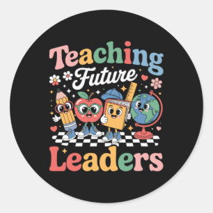 Adesivo Ensino Retro Líderes Futuros Diversão Volta às Aul
