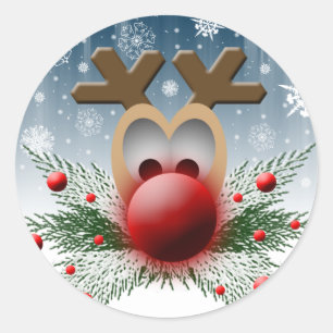 Adesivo Então, Ele Ganha O Natal Feriado, Reindeer Xmas