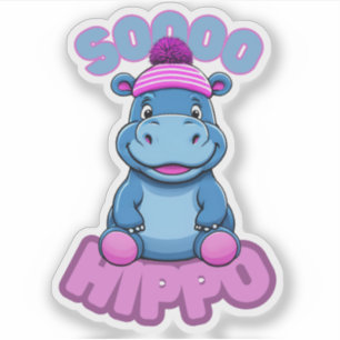 Adesivo Então Hippo Sticker