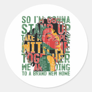 Adesivo Então vou me levantar Camiseta Mês da História Neg