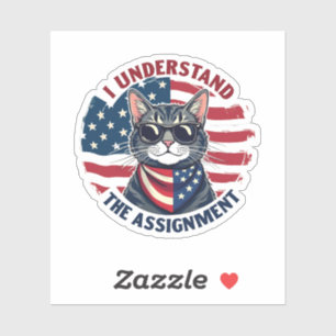 Adesivo Entendo a Atribuição Harris Walz Cat Lady