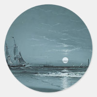 entrada de Marcus Larson para o porto ao luar 1881