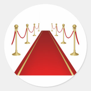 Adesivo Entrada de Tapete Vermelho com Stanchions Dourados