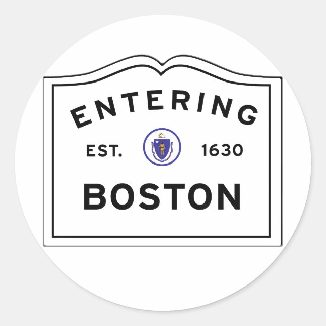 Adesivo Entrando na cidade de MÃES de Boston (Frente)