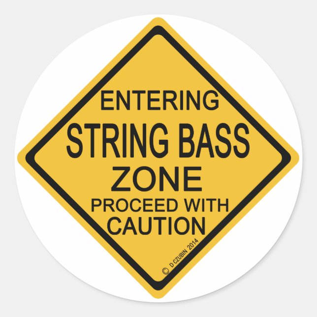 Adesivo Entrando na Zona de Bass de String (Frente)