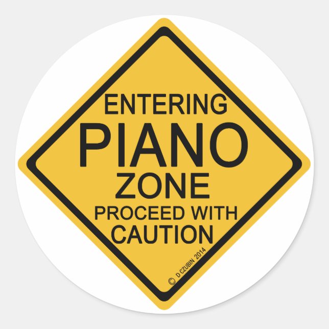Adesivo Entrando na Zona do Piano (Frente)